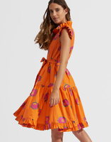 LaDoubleJ Short and Sassy Dress Papaveri Arancio DRE0003COT001PAP0002