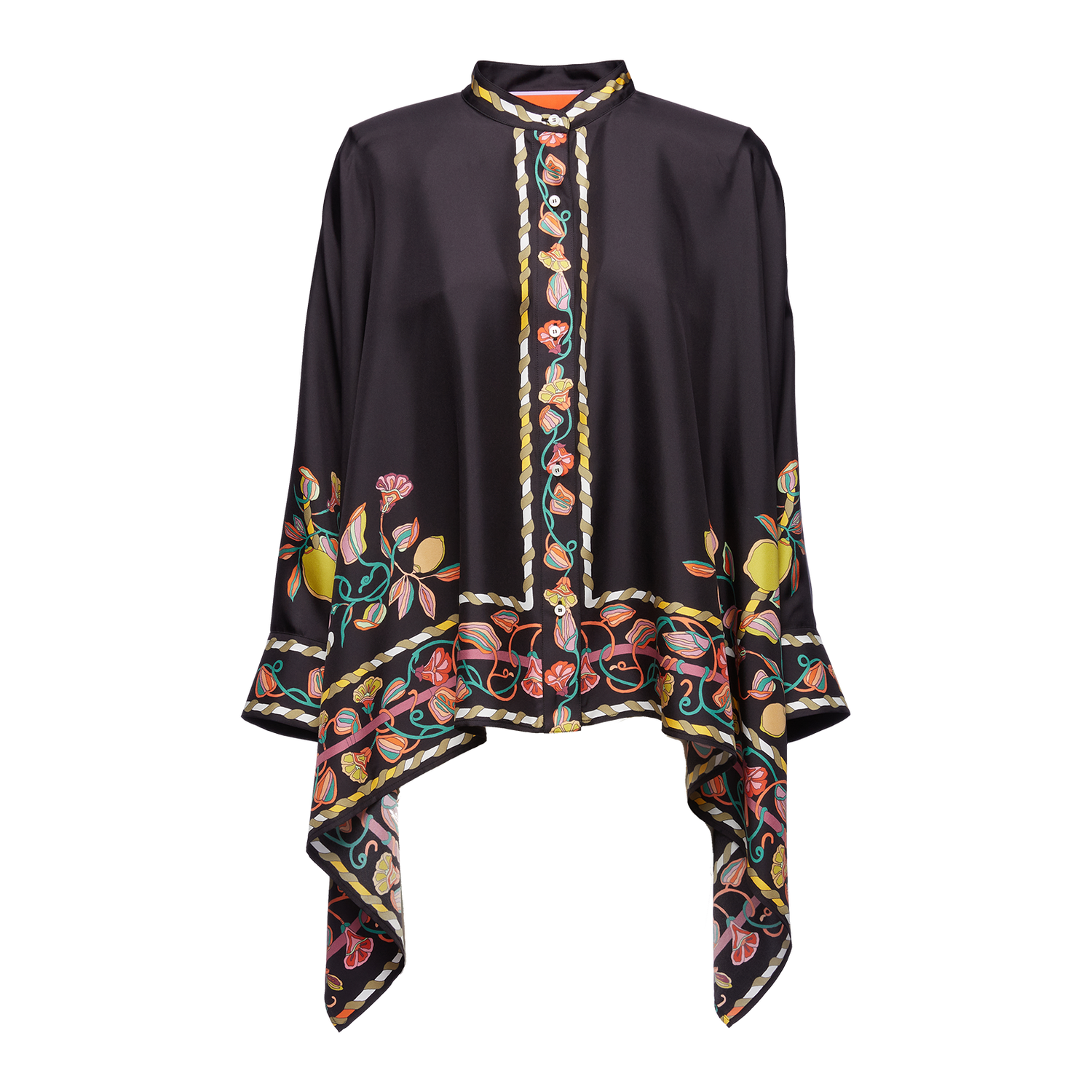 Shop La Doublej Foulard Shirt (placed) In Borboni Placee Nero