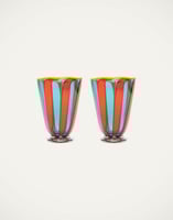 La DoubleJ Rainbow Glasses Set Of 2 (Ridged) La DoubleJ Rainbow Glasses Set Of 2 (Ridged) Red/Blue GLA0023MUR001MUL0041