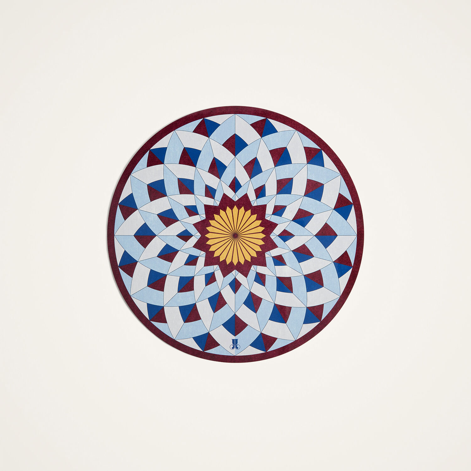  La Doublej Placemats & Runners Gend - Disk Placemats Set Of 2 Lotus Of Life Blue One Size 83% Wood Fiber 12% Cork 5% Polyester 