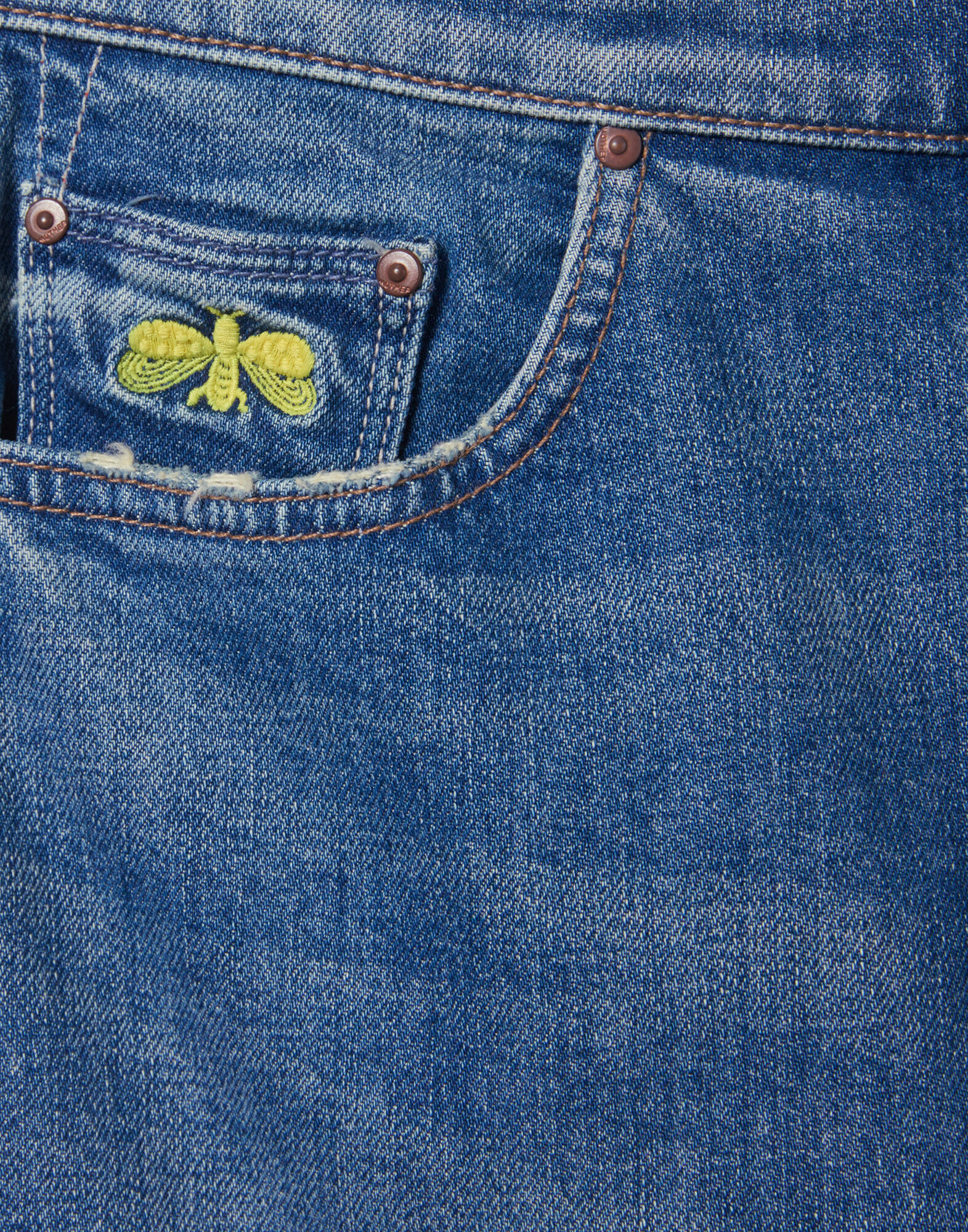 La DoubleJ The Button Front Vagabond Midi Skirt Family Affairs Blue SKI0153DEN011FAM01BU03