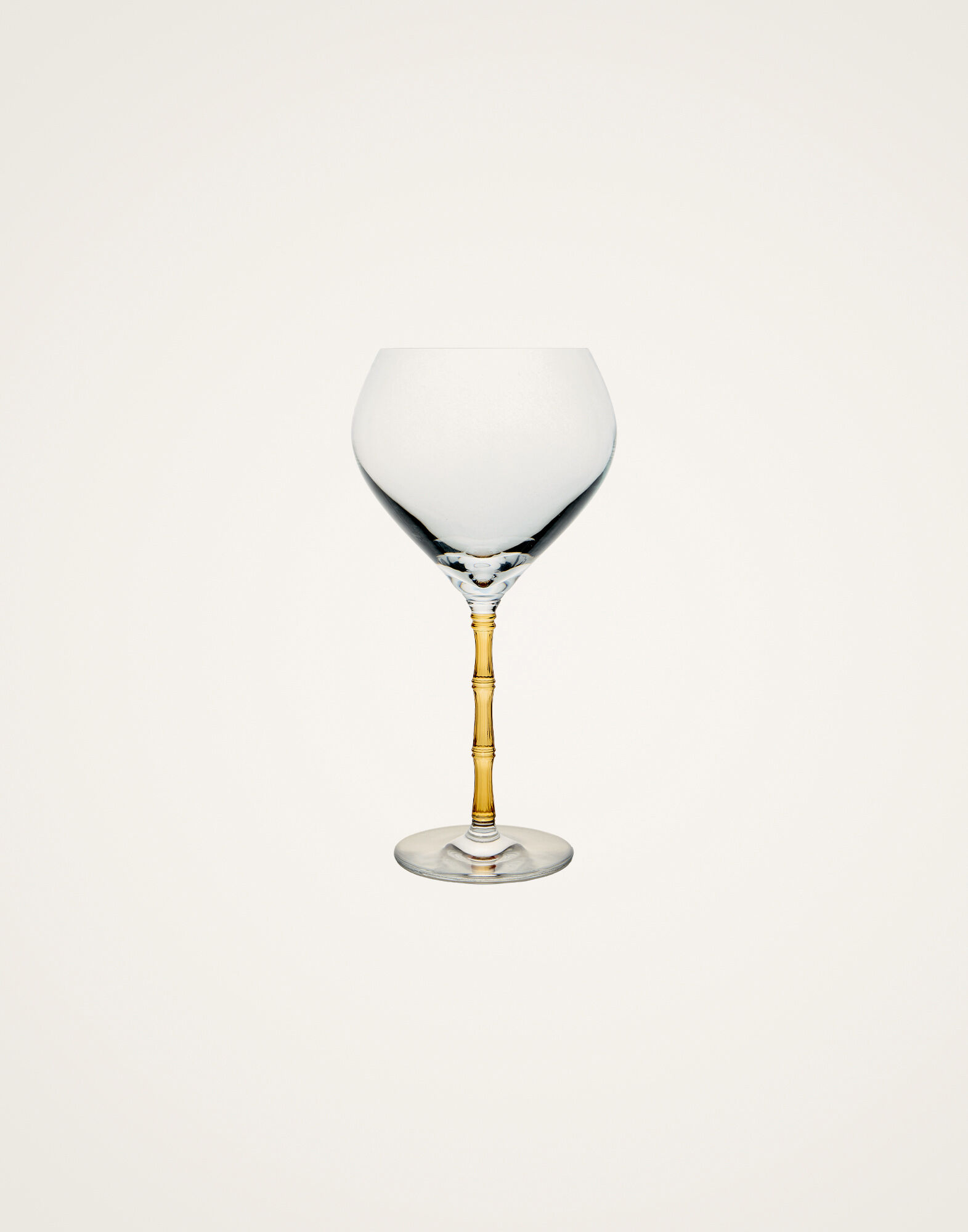 La DoubleJ Bamboo Balloon Glasses Set Of 2 Solid Amber GLA0049GLS002SOLIDYE10