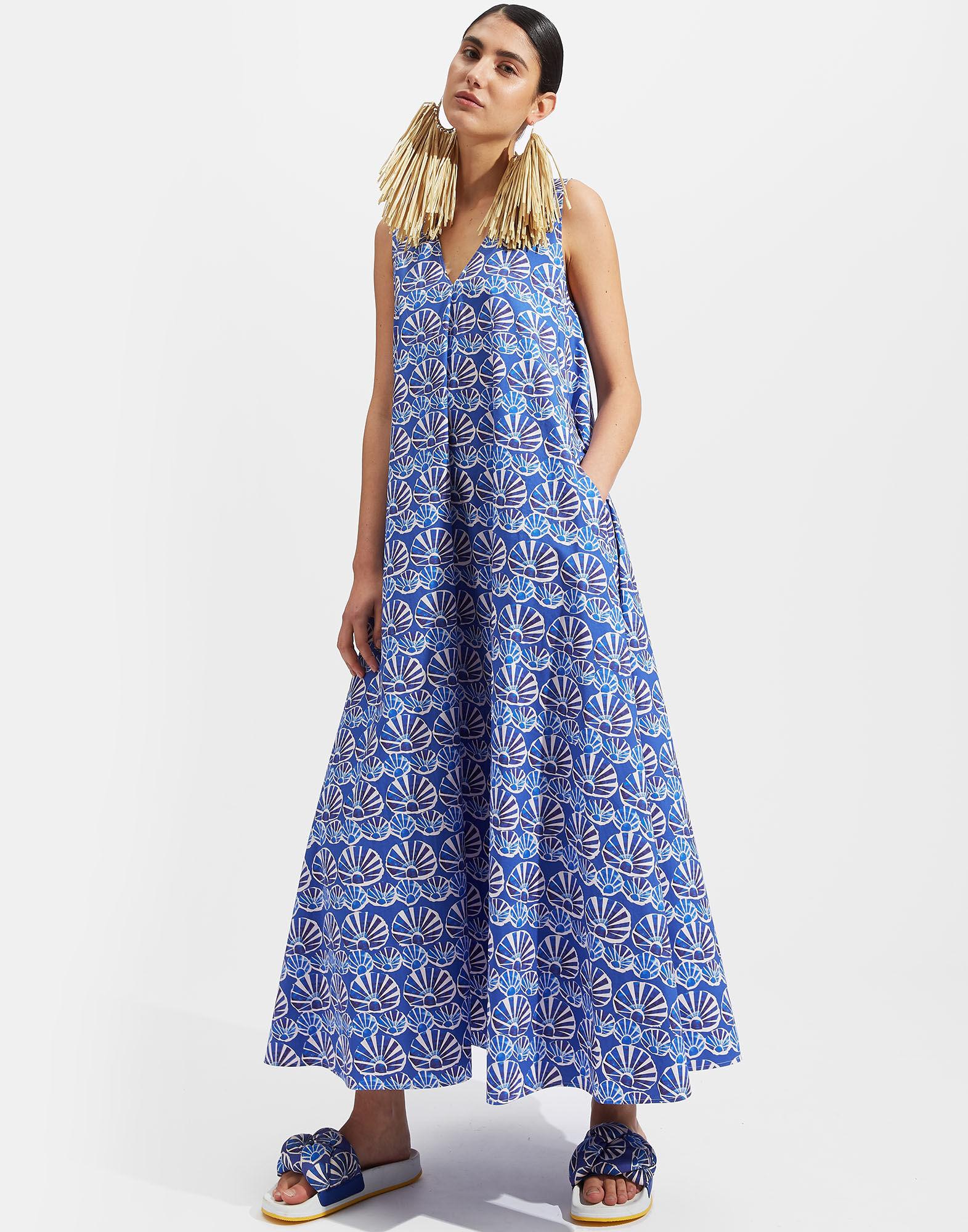 La DoubleJ Tent Dress Conchiglie DRE0242COT001COH0001