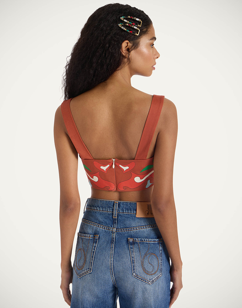 La DoubleJ Baia Crop Top La DoubleJ Baia Crop Top Phoenix Placée Light Blue TOP0094COT037PHO01BU01