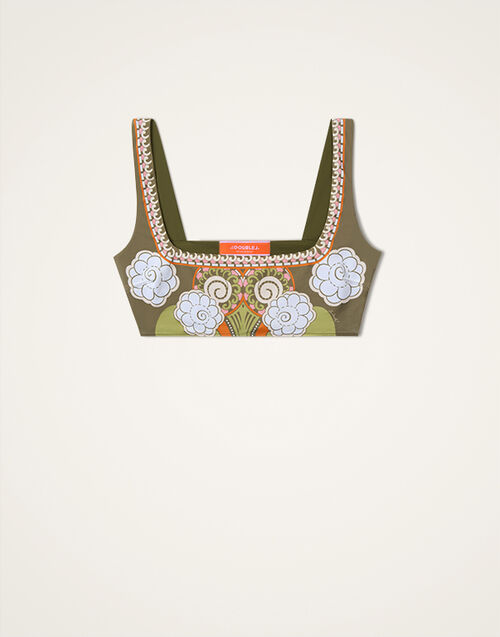 La DoubleJ Pammy Bikini Top Ambrosia Plac&eacute;e Green SWI0106LYC009AMB03GR02