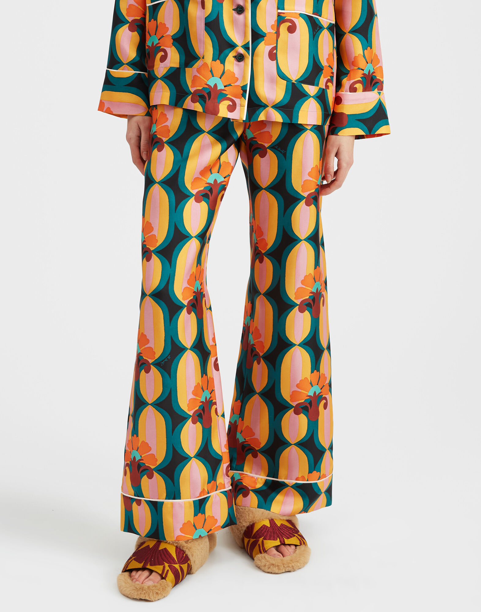 La DoubleJ Pajama Pants Arcturus Blue Petrol TRO0116SIL001ARC01BU05