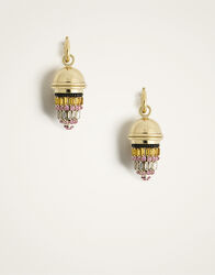 Boucles D'oreilles Anneaux Ajourés Couleur Or Poli - Percées - Occasion