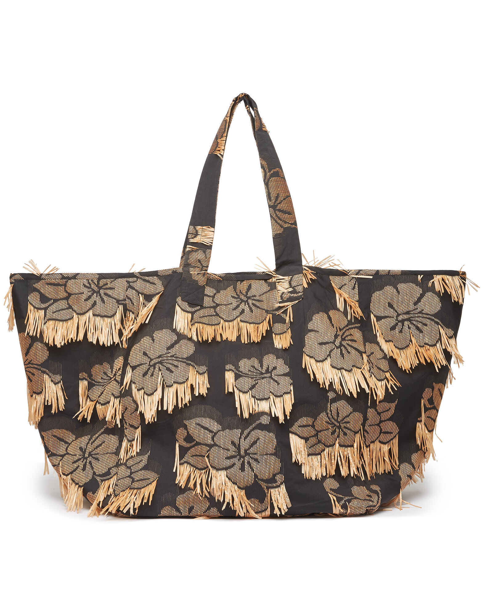 La DoubleJ Raffia Tote Bag Hibiscus Raffia BAG0031JAC029HIB0003