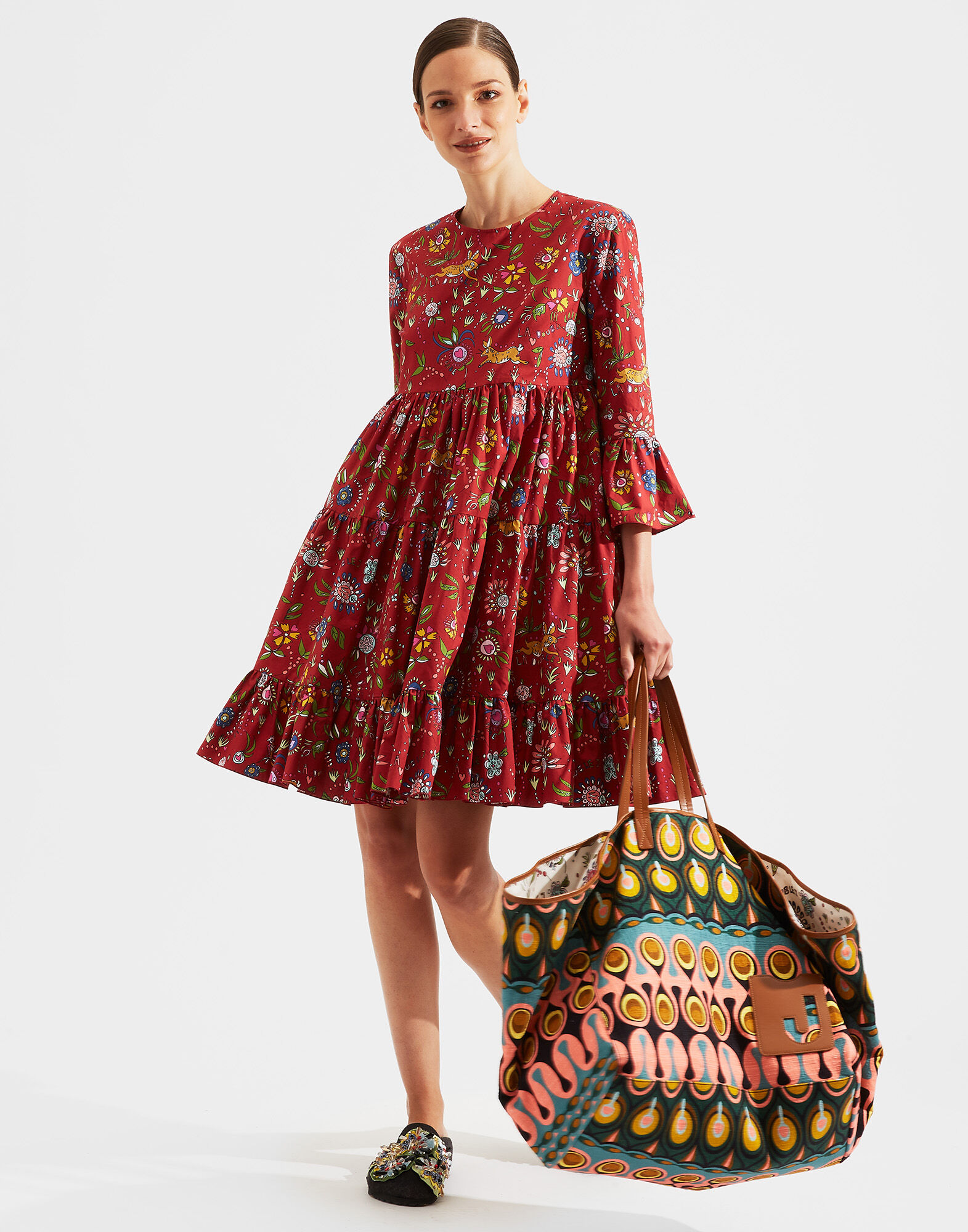 LaDoubleJ Bambi Dress Babe Bordeaux DRE0188COT001BAB0004