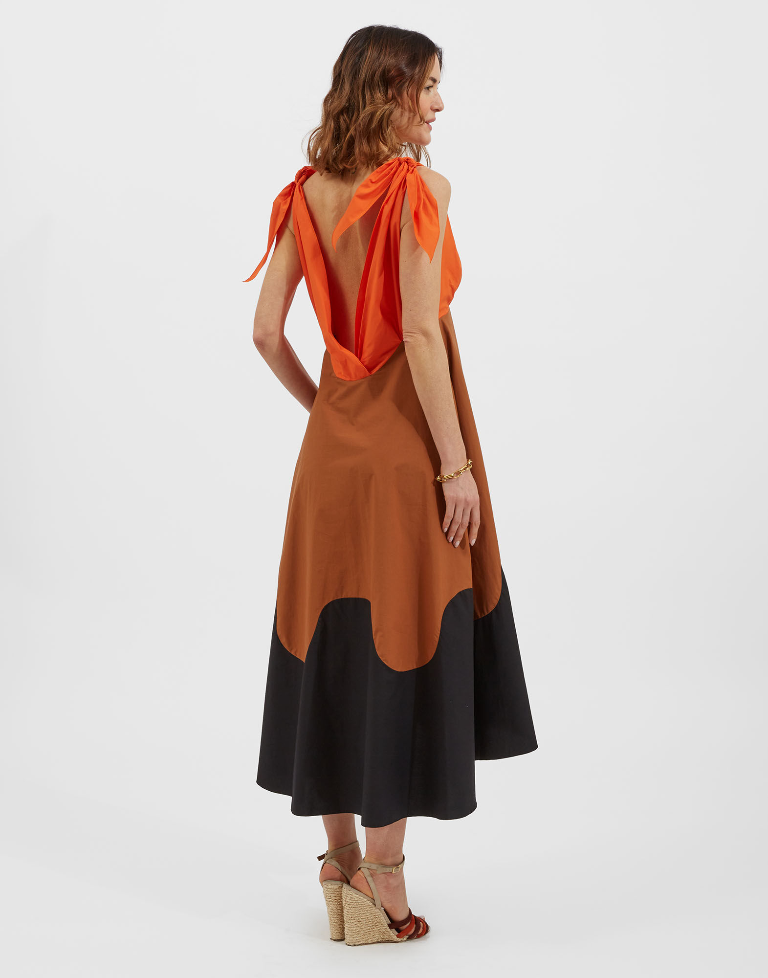 La DoubleJ High Tide Dress Color Block Corallo DRE0472COT043CLB06RE03