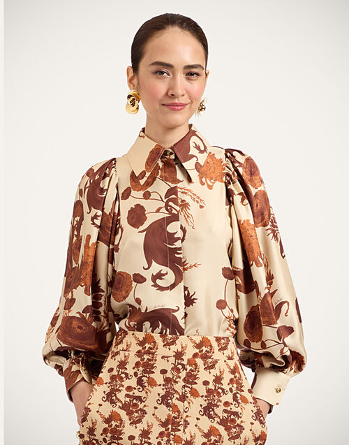 La DoubleJ Pouf Shirt Coven Buttercream SHI0159SIL001COV01WH09