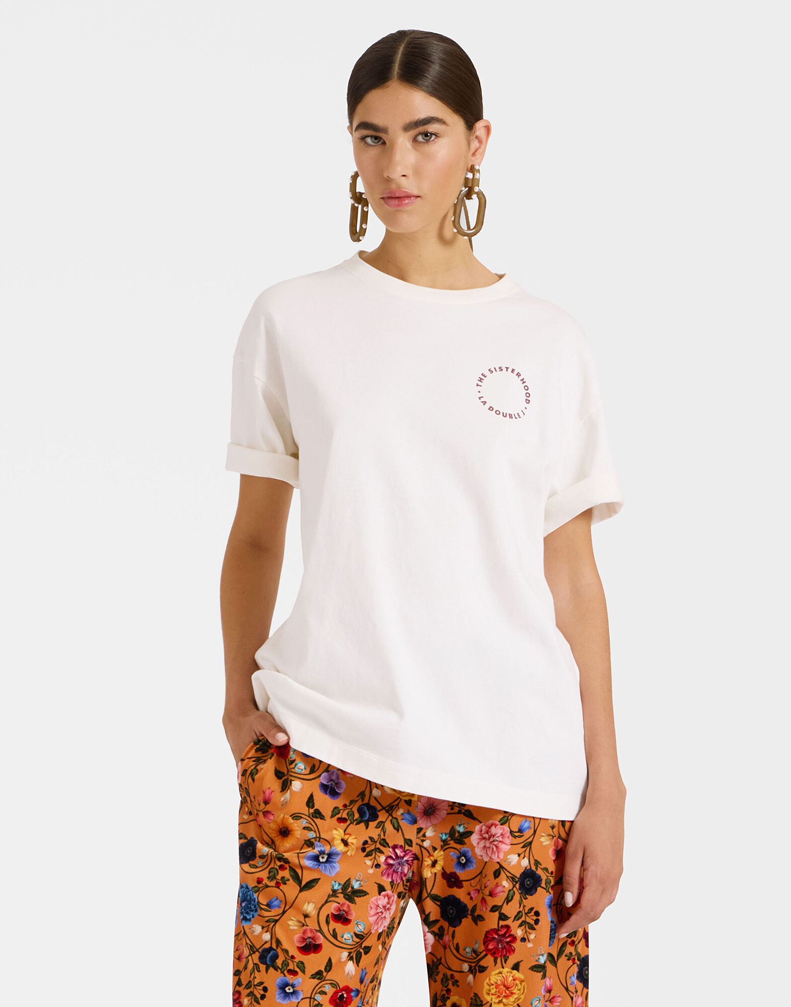 La DoubleJ Sisterhood Tee Solid Print TSH0020JER029SOP0001