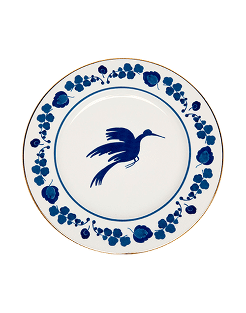 La DoubleJ Charger Plate Wildbird Blu DIS0022CER001BIR0001