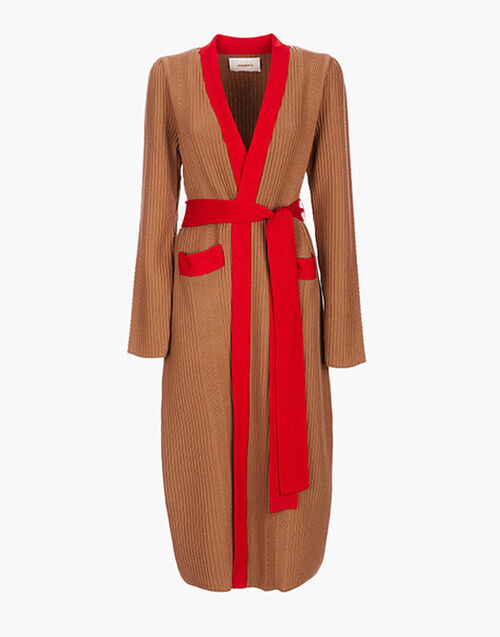 LaDoubleJ Nonna Cardigan Solid Camel PUL0034KNI024CAM0002