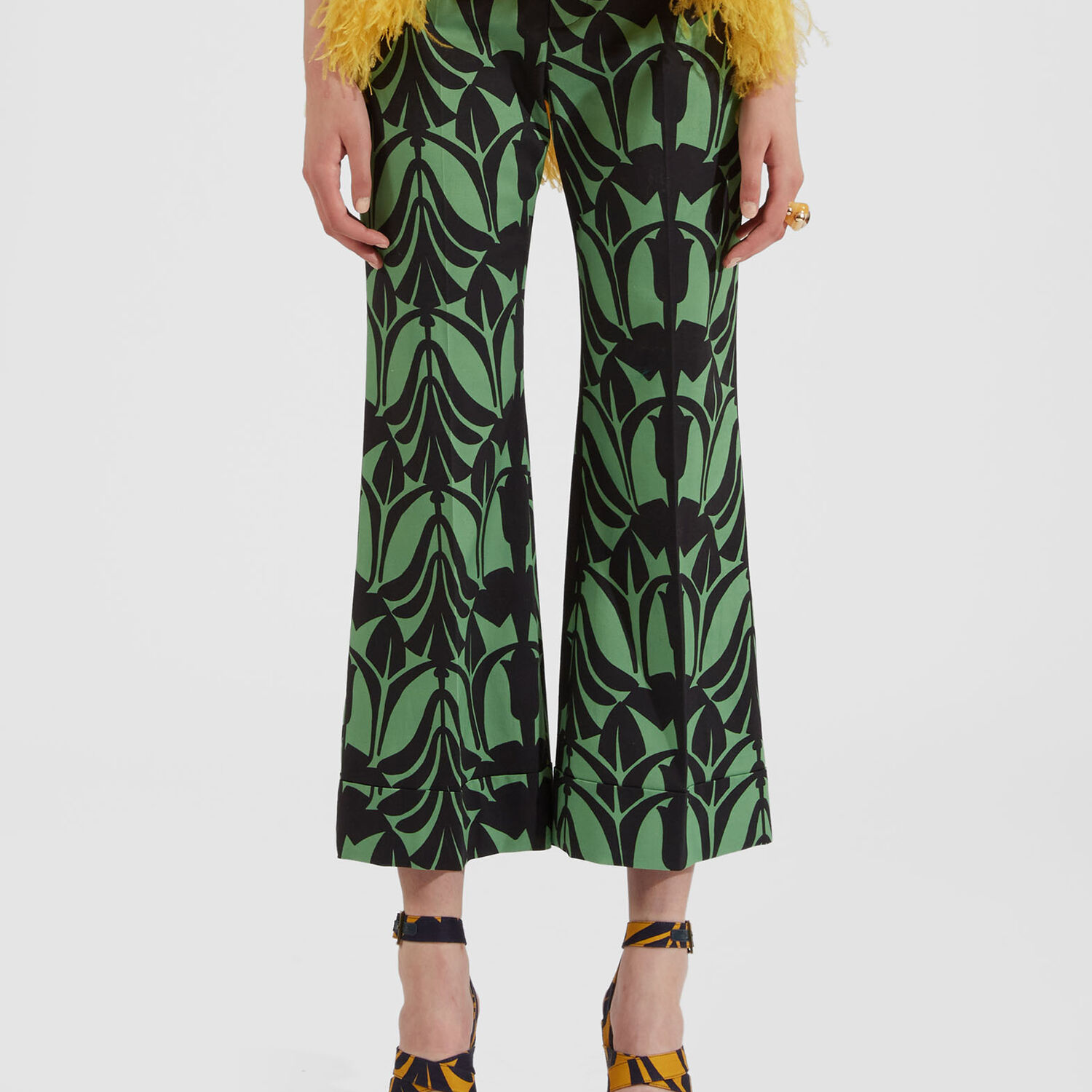 Shop La Doublej Hendrix Pants In Papyrus Green