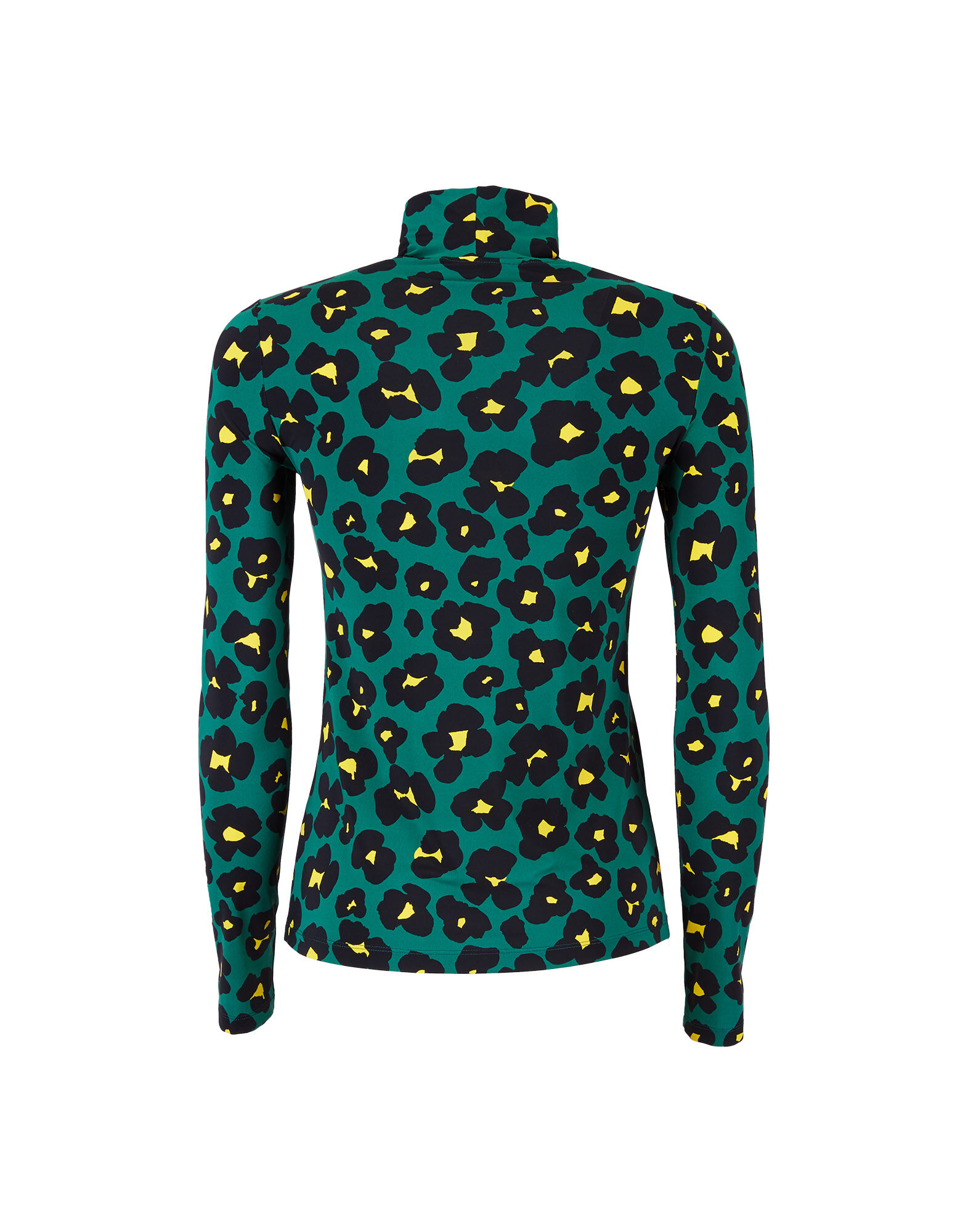 LaDoubleJ Turtleneck Flower Leopard Verde SHI0030JER005FLL0002