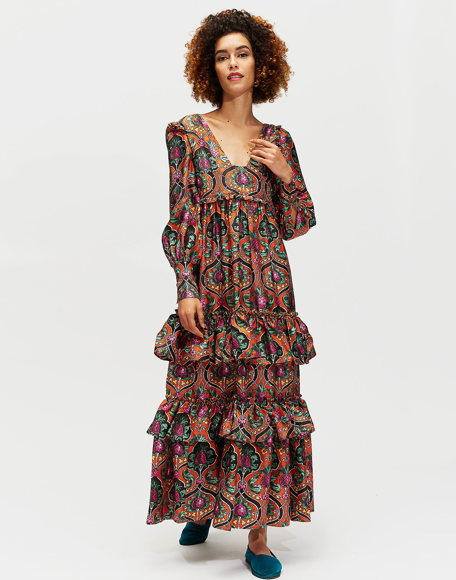 LaDoubleJ Casati Dress Ananas Arancio DRE0046SIL001ANA0002