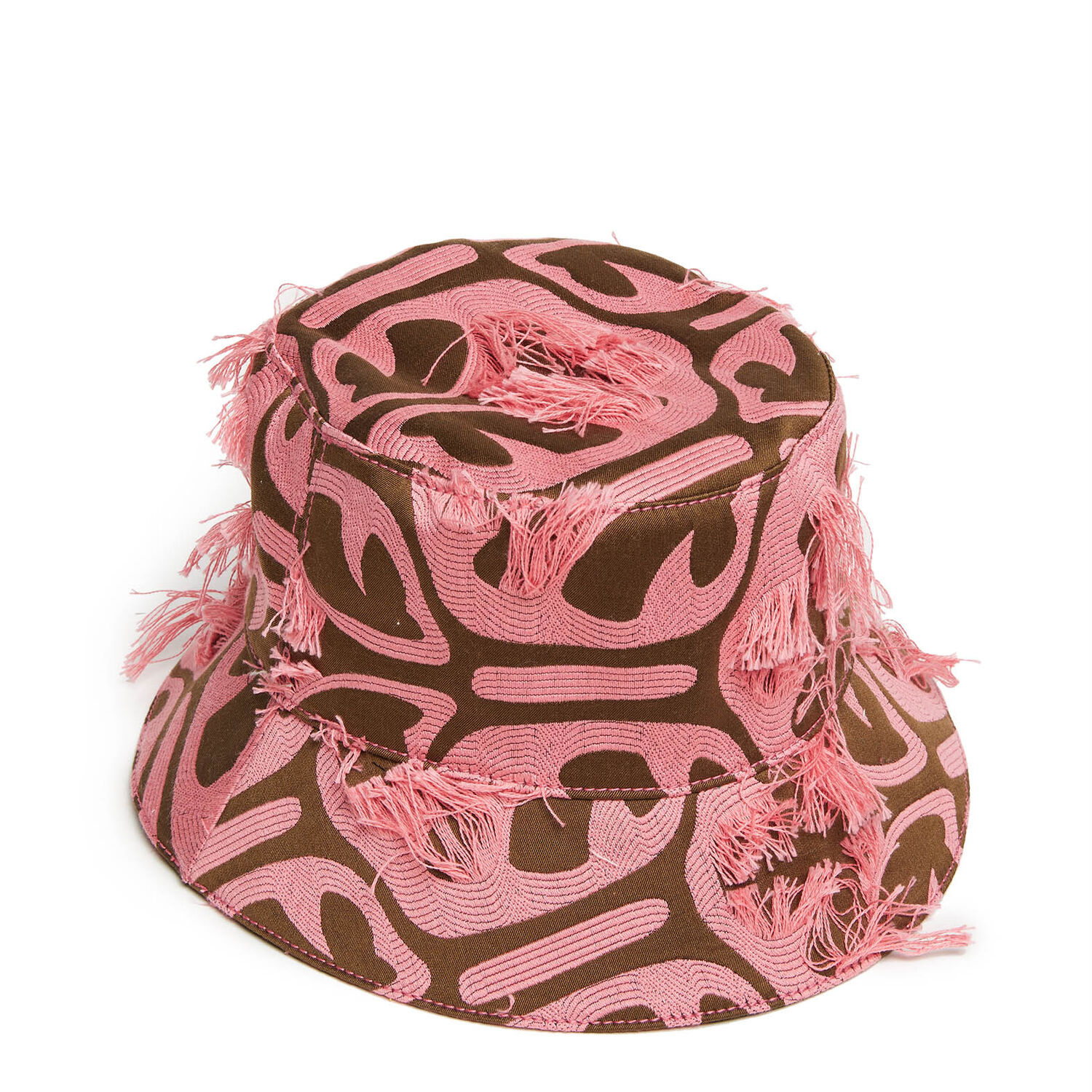Shop La Doublej Bucket Hat In Grove Kaki/pink