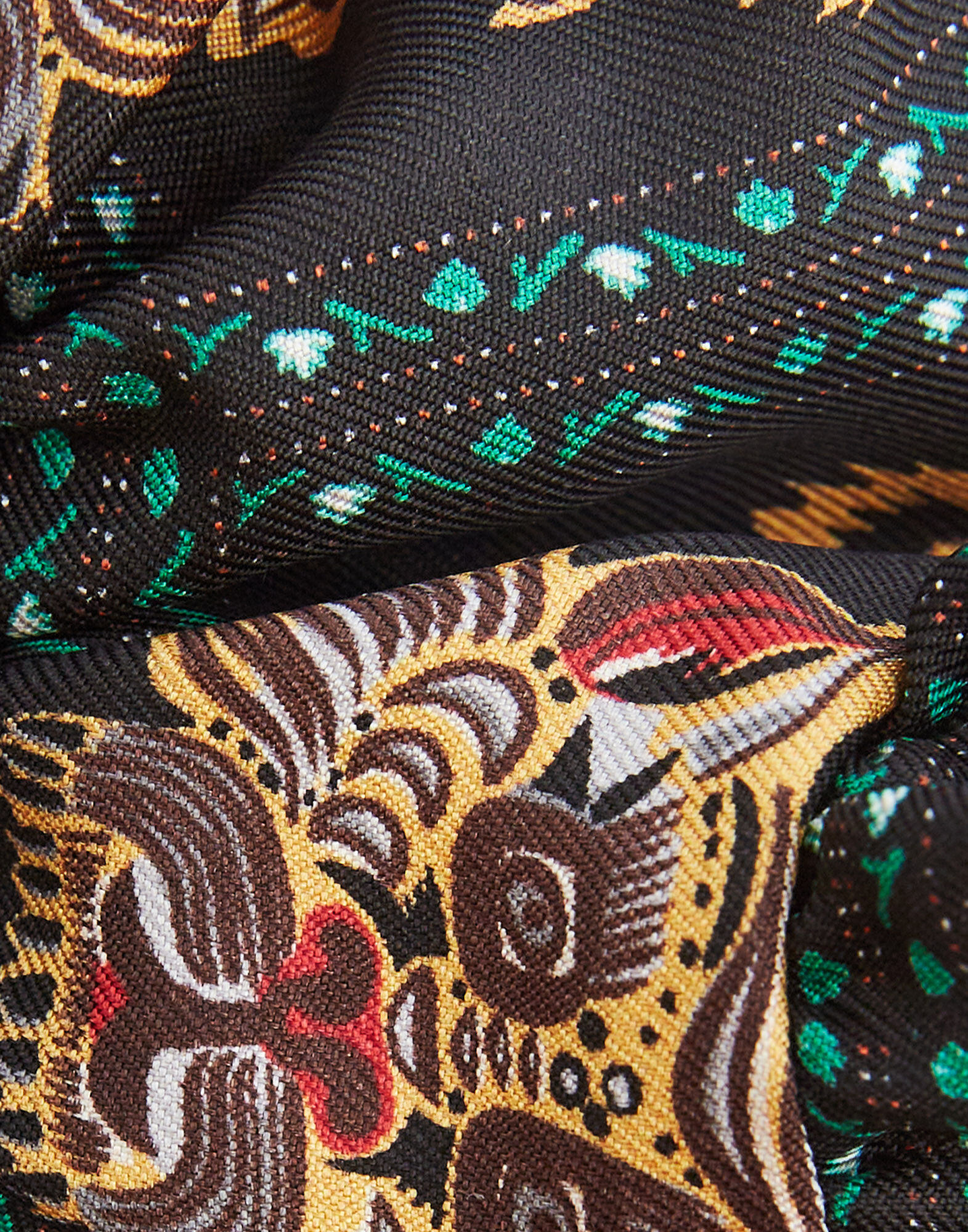 La DoubleJ Scrunchie Tiger Tiles Black Small SCR0005SIL001TIG08BL01