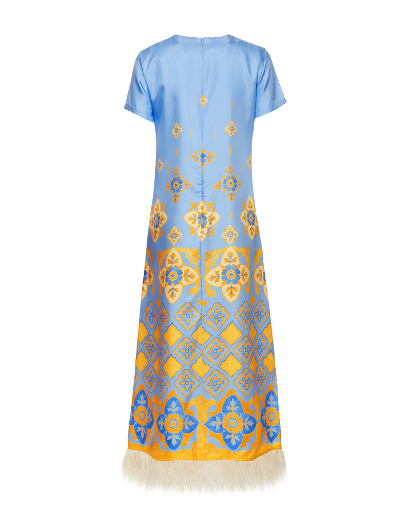 La DoubleJ Swing Dress La DoubleJ Swing Dress Partenope Light Blue DRE0316SIL001PRT01BU01