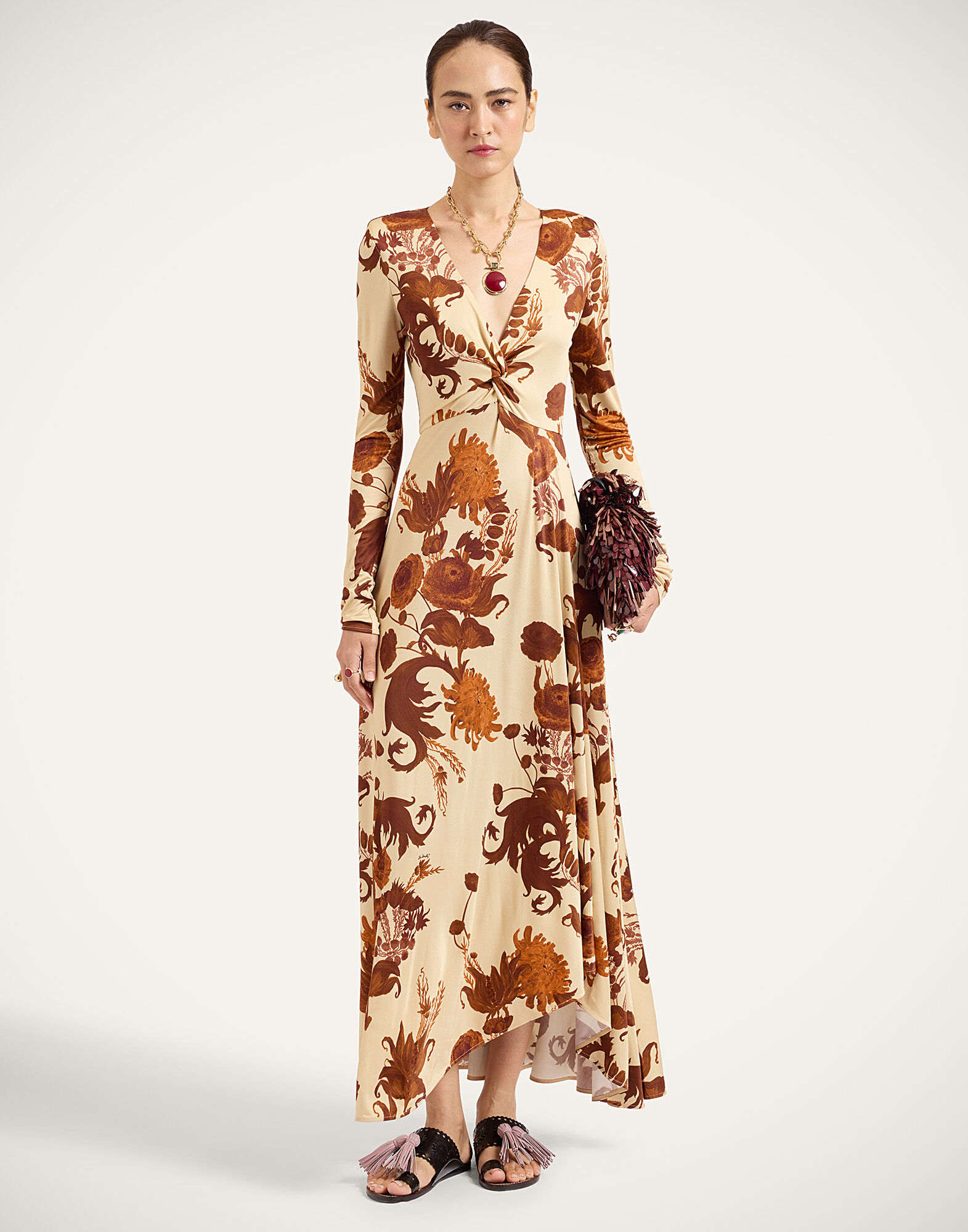 La DoubleJ Foxy Dress Coven Buttercream DRE1120JER082COV01WH09