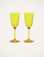 La DoubleJ Wine Glasses Set Of 2 La DoubleJ Wine Glasses Set Of 2 Yellow GLA0020MUR001YEL0001