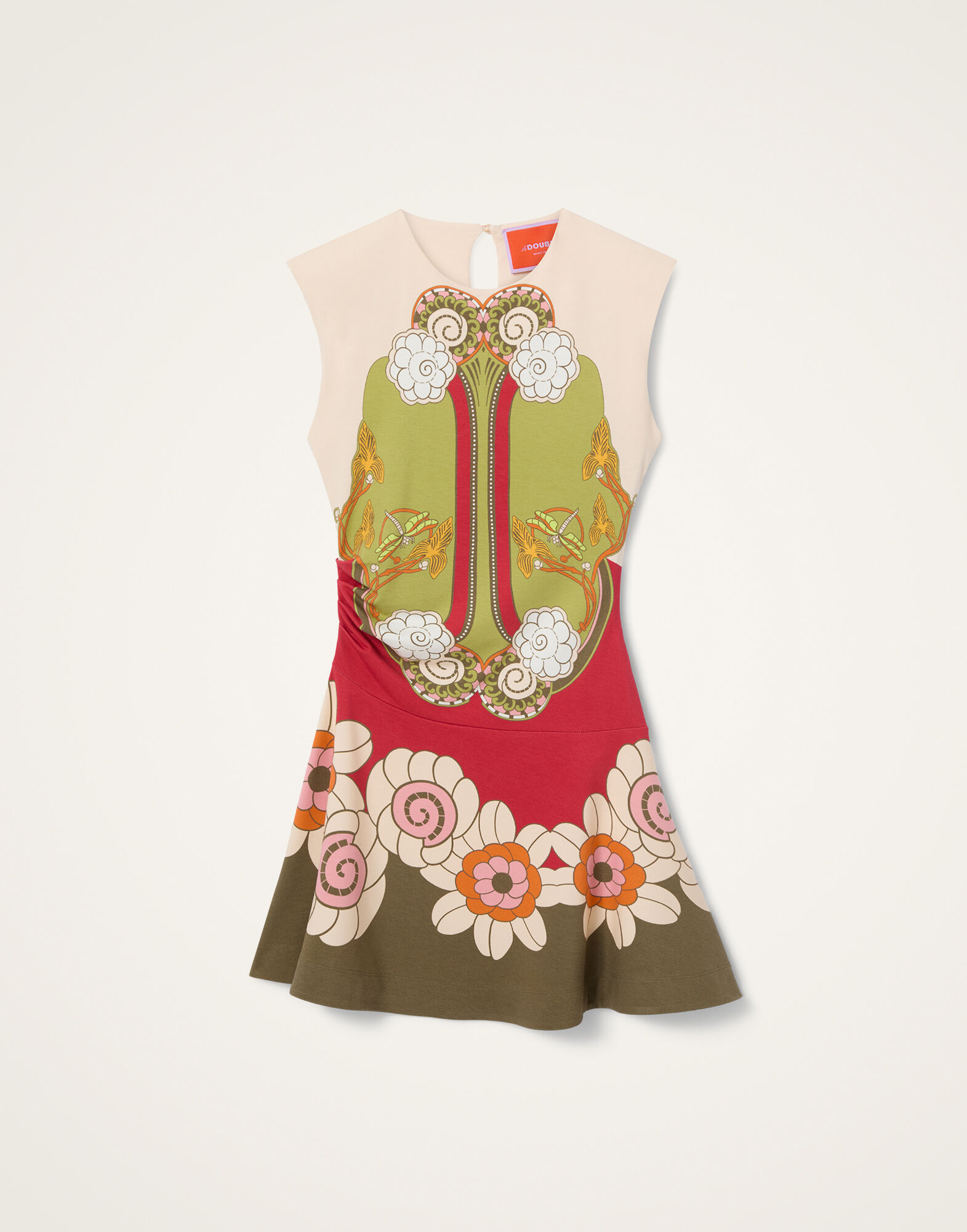 La DoubleJ Lela Mini Dress Ambrosia Plac&eacute;e Green DRE0904JER067AMB03GR02