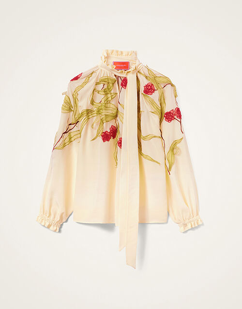 La DoubleJ Cerere Blouse Bamboo Buttercream SHI0149EMB117BMB04WH09