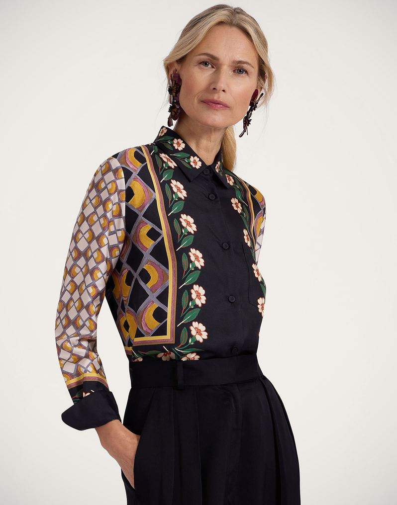 La DoubleJ Boy Shirt La DoubleJ Boy Shirt Dazed Placée Black SHI0040SIL001DAZ01BL01