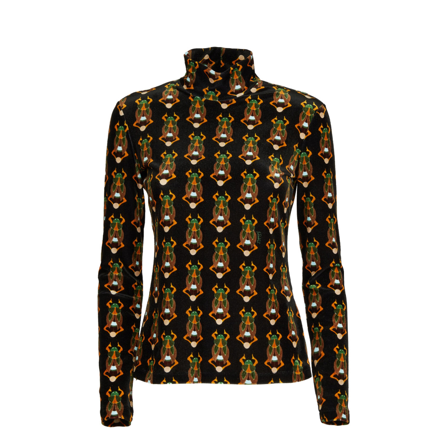 La Doublej Turtleneck In Scarab Black