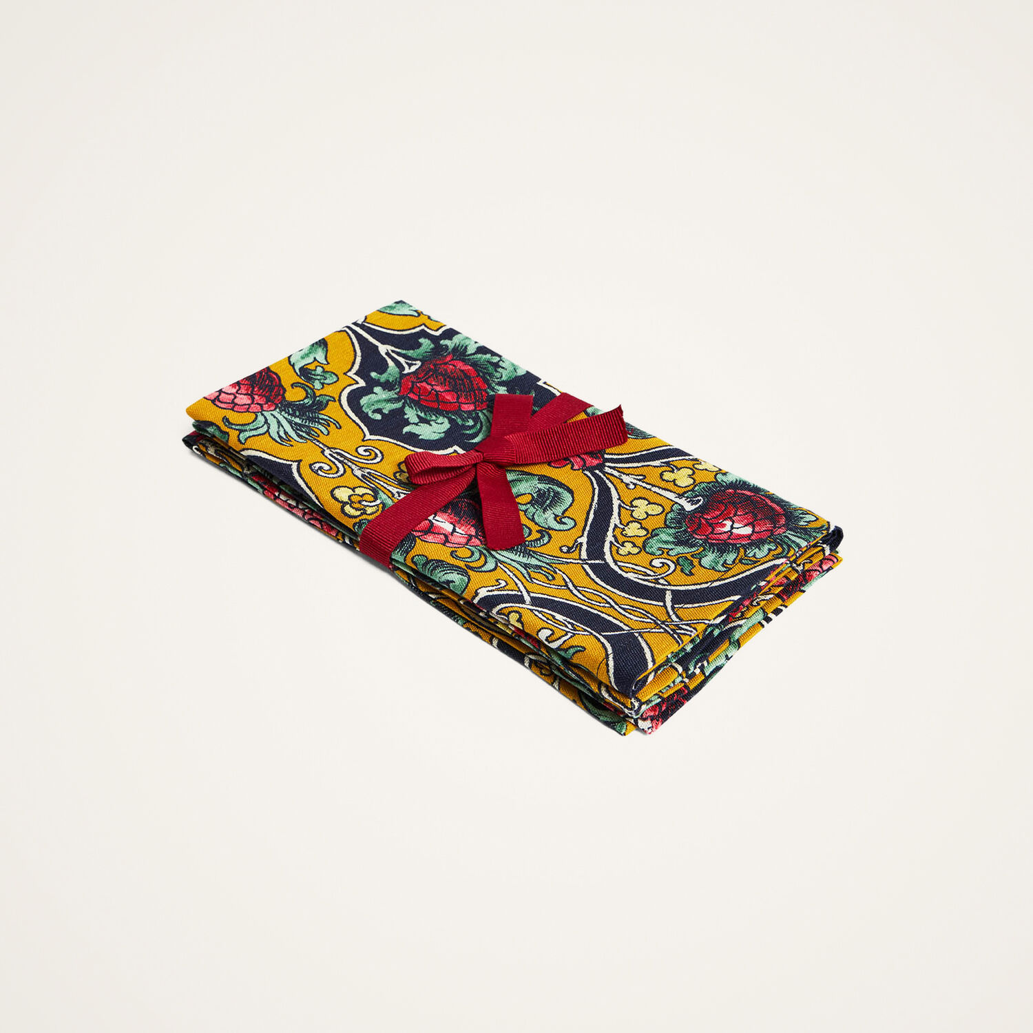 La Doublej Large Napkins Set Of 2 In Ananas Yellow
