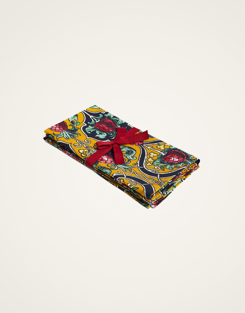 La DoubleJ Large Napkins Set Of 2 La DoubleJ Large Napkins Set Of 2 Ananas Yellow NAP0017LIN008ANA01YE02