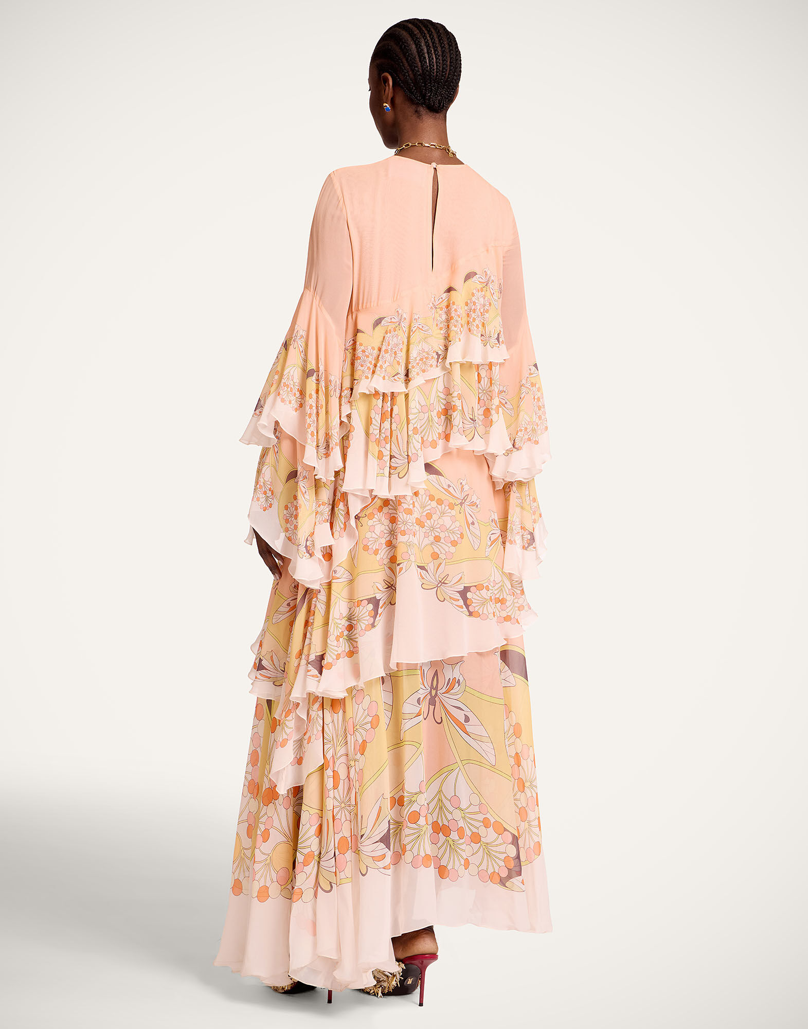 La DoubleJ Naiad Dress Florette Plac&eacute;e Pale Pink DRE0858SIL014FLO08PI02