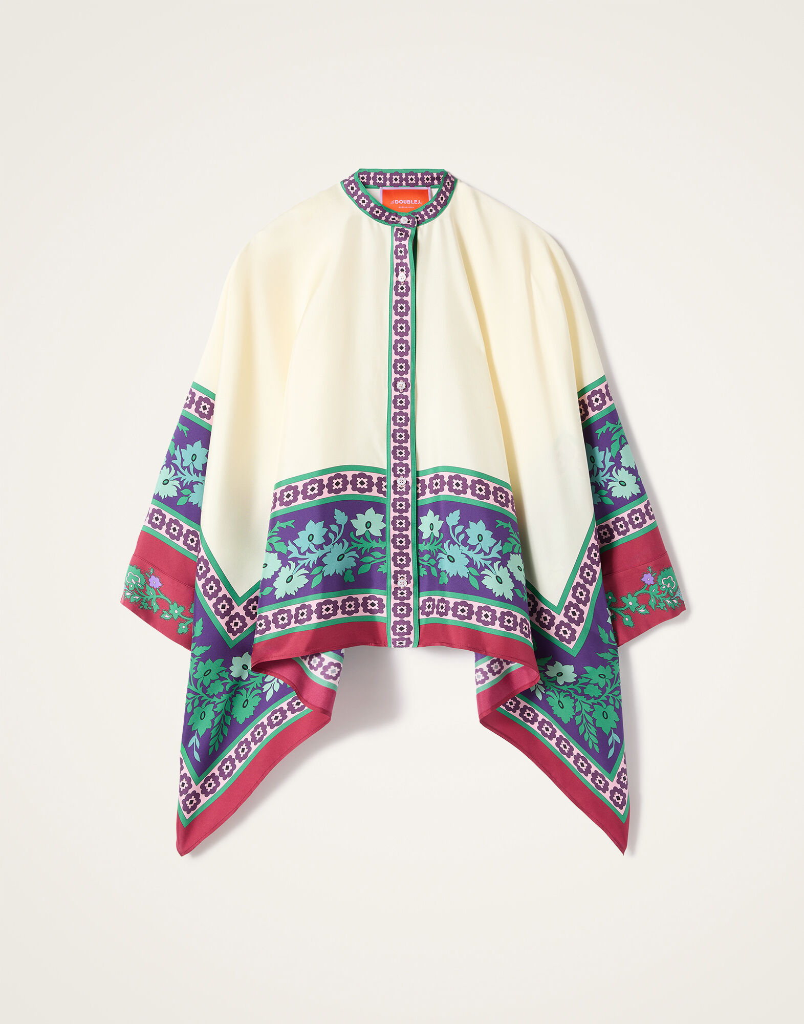 La DoubleJ Foulard Shirt Regalia Plac&eacute;e Red SHI0059SIL006REG02RE01