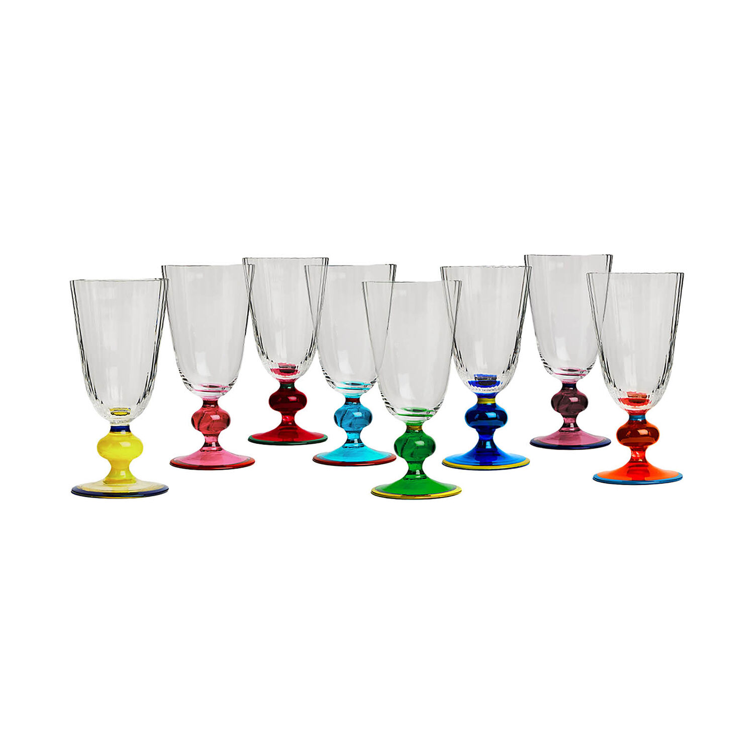 Shop La Doublej Perfetto Wine Glasses Set Of 8 In Mixed
