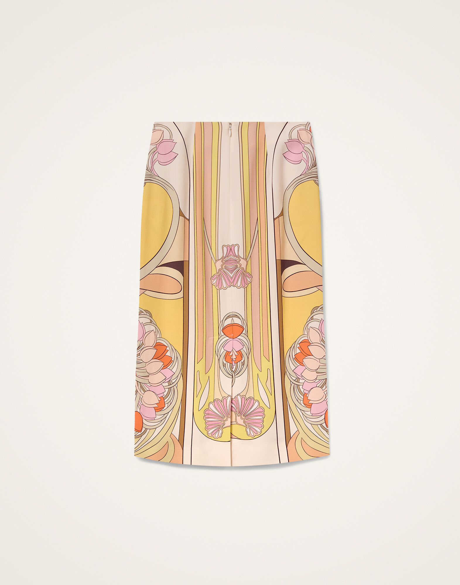 La DoubleJ Pencil Skirt Tulip Plac&eacute;e Pale Pink SKI0022VIS011TUL07PI02