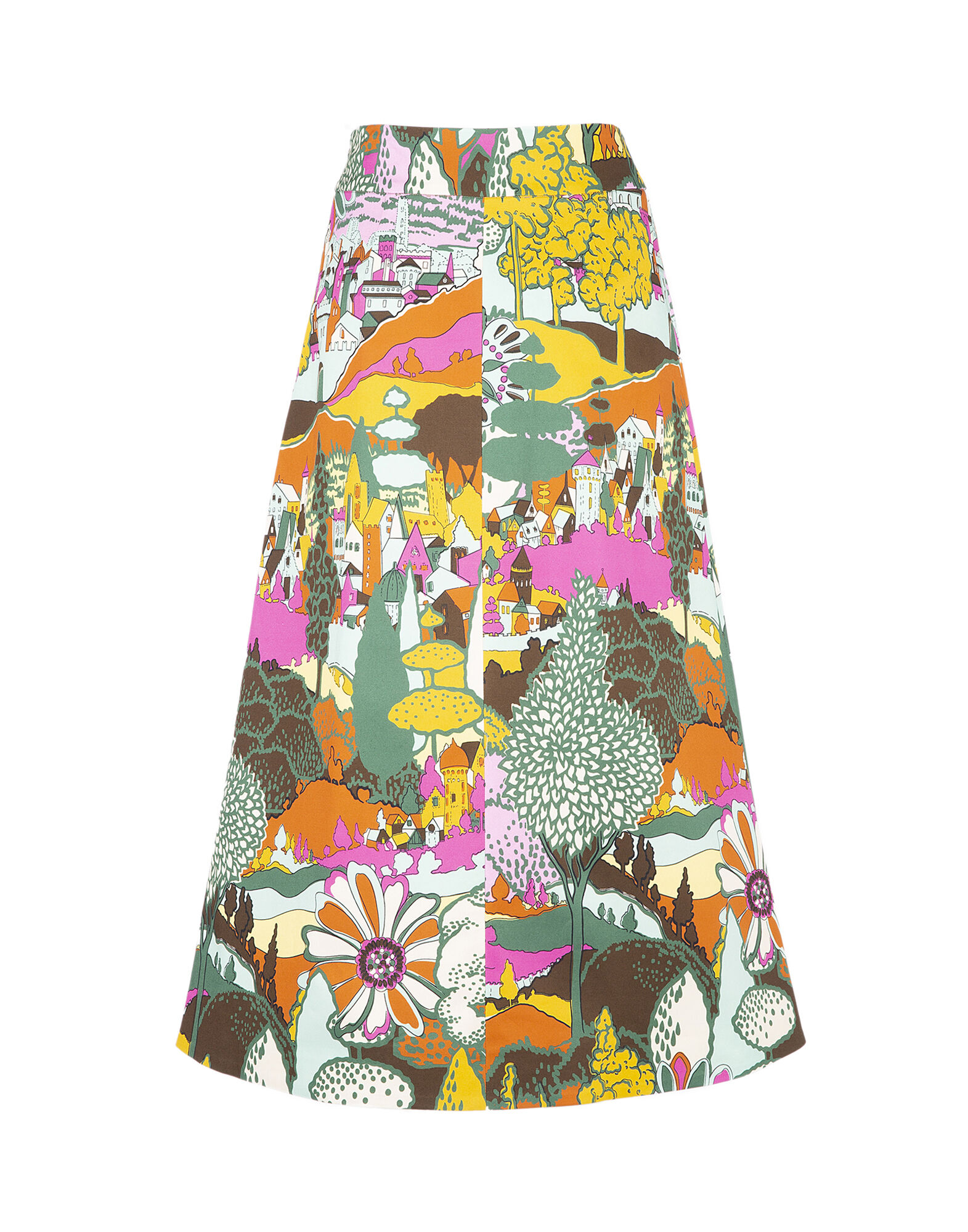 LaDoubleJ Santa Monica Skirt Paesaggio Arancio SKI0014COT002PAE0002