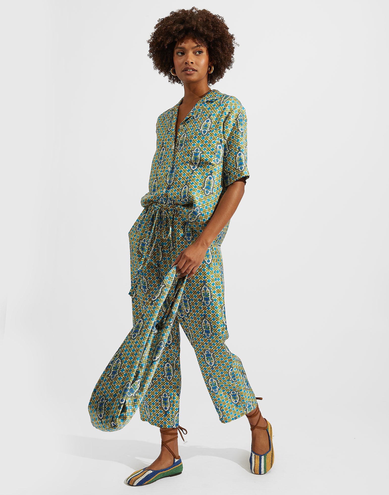 La DoubleJ Boxy Shirt Santachiara SHI0064SIL001SNT01BU08