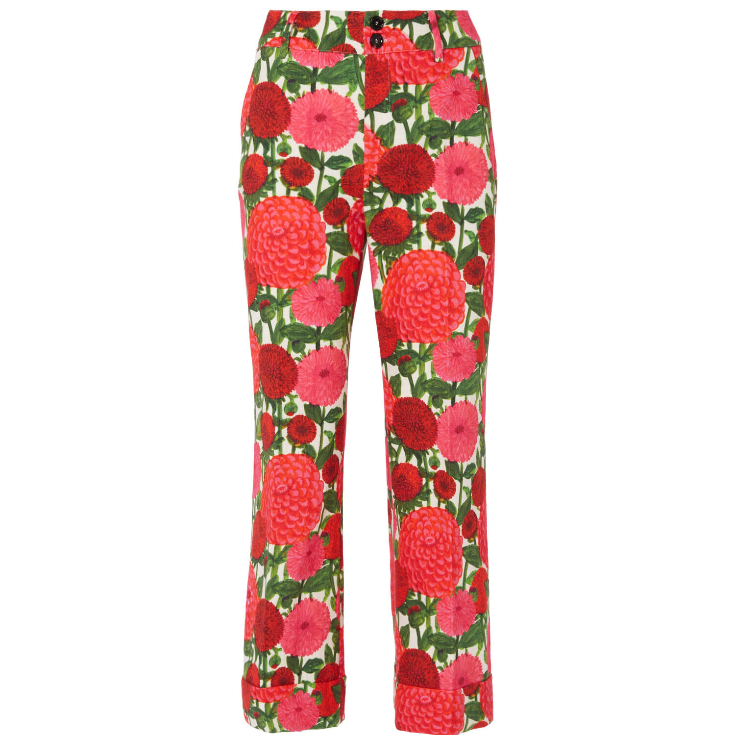 Shop La Doublej Hendrix Pants In Pink Dahlias