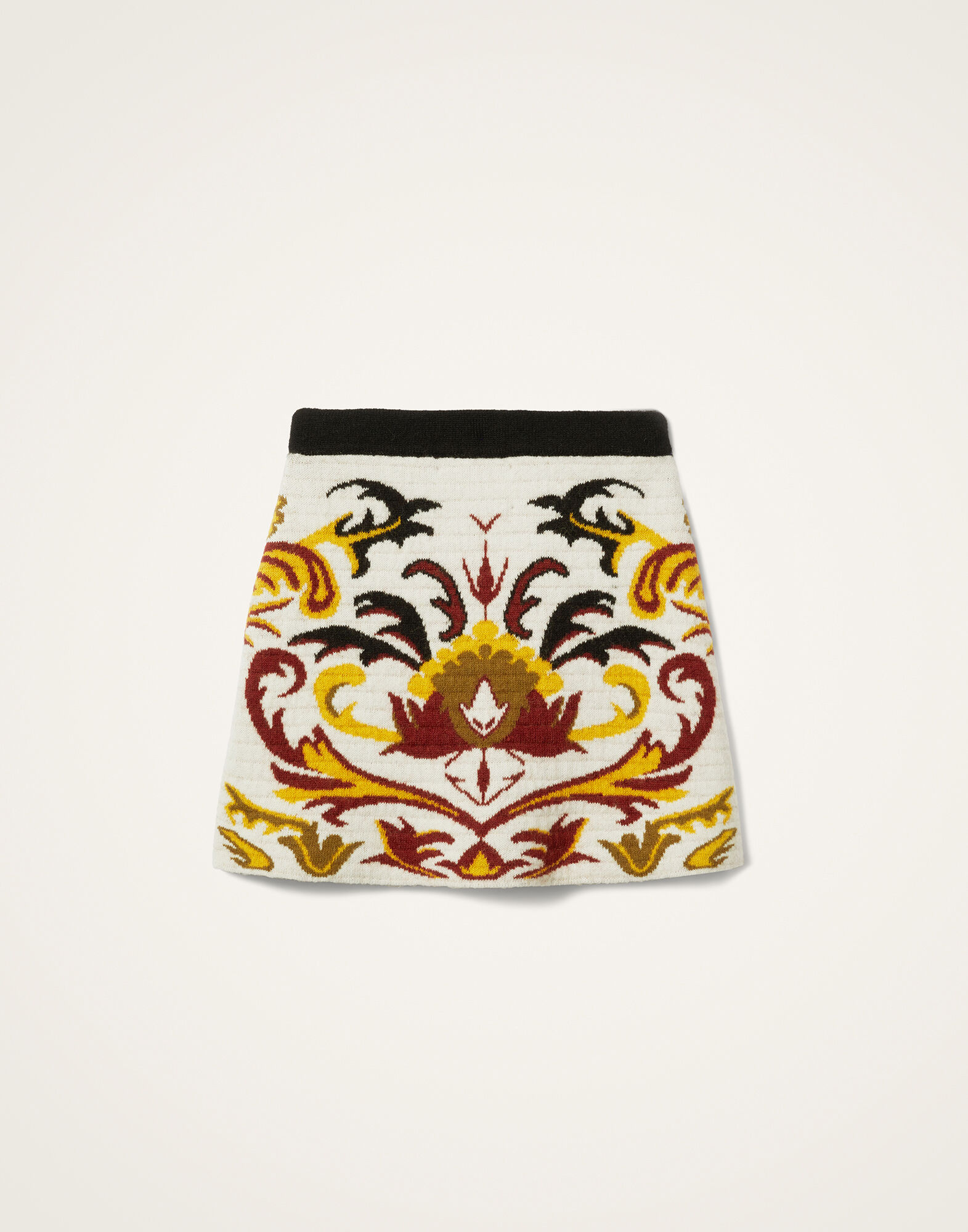 La DoubleJ In My Power Mini Skirt Multicolor Ivory & Red SKI0169KNI177VA402BR05