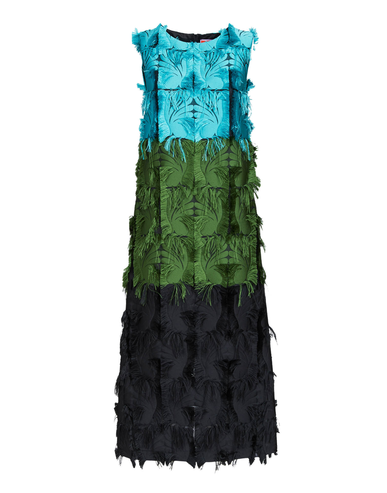 La DoubleJ Column Dress Green DRE0389JAC031MUL0059