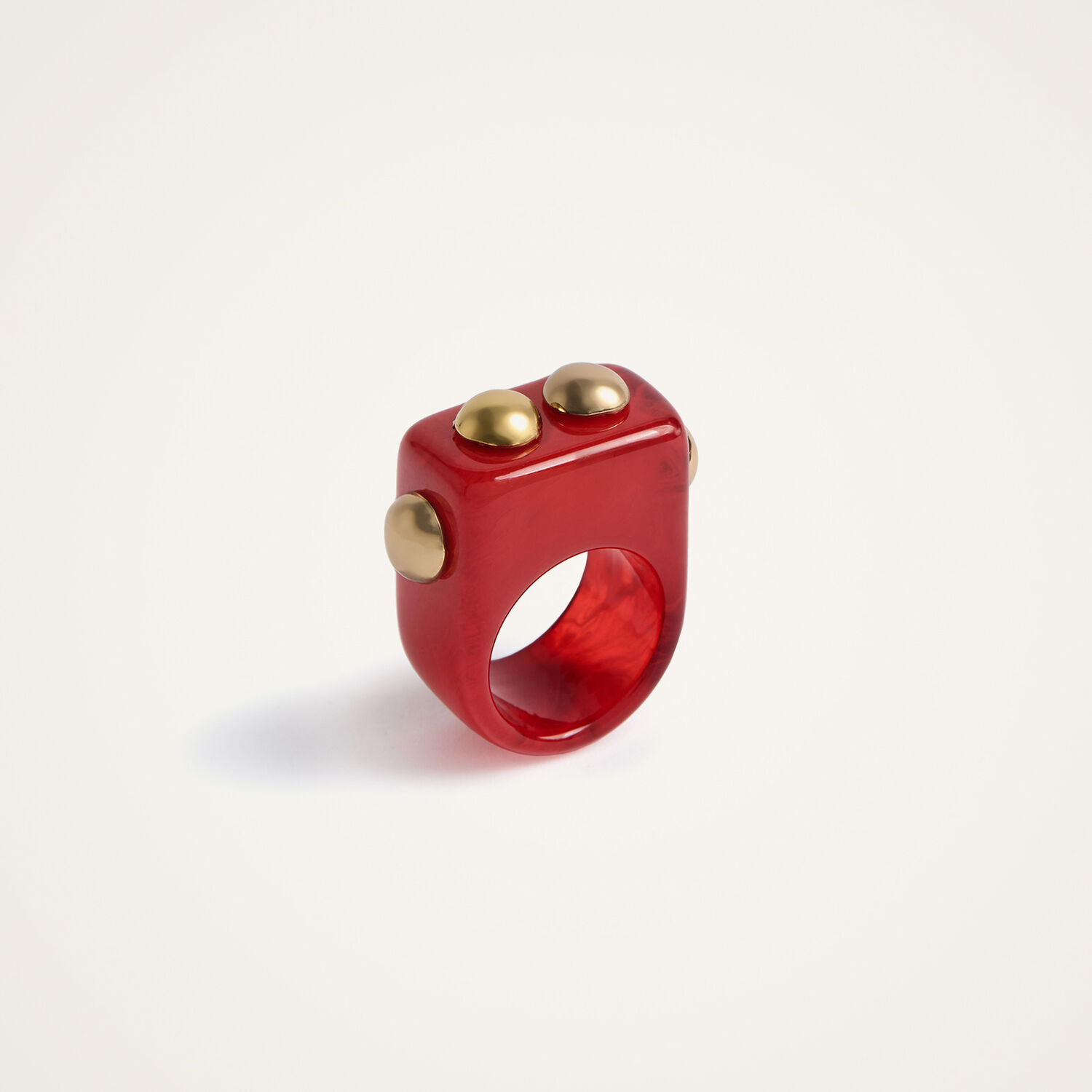 La Doublej Nefertiti Ring In Solid Burgundy