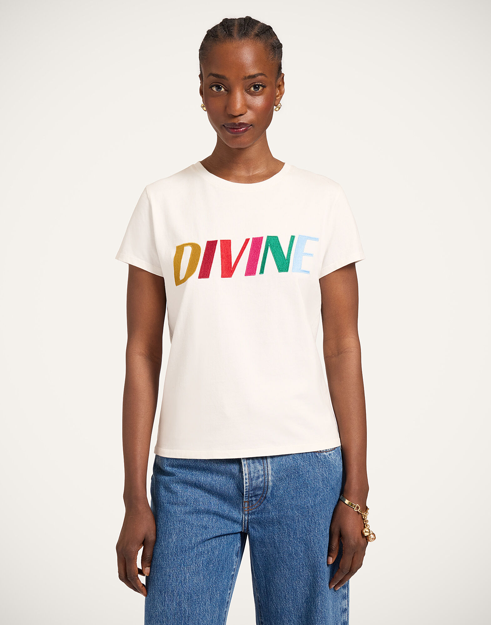 La DoubleJ High Tee Shirt Divine White TSH0071JER032SOC06WH01