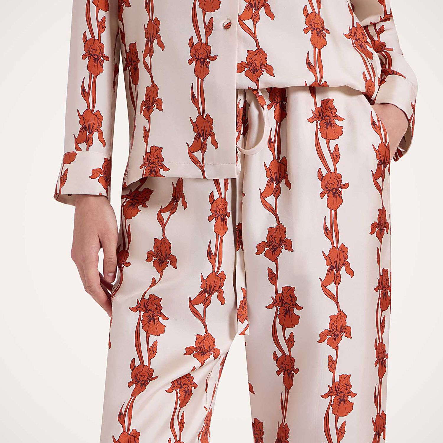 La Doublej Drawstring Pants In Mini Iris Dark Orange