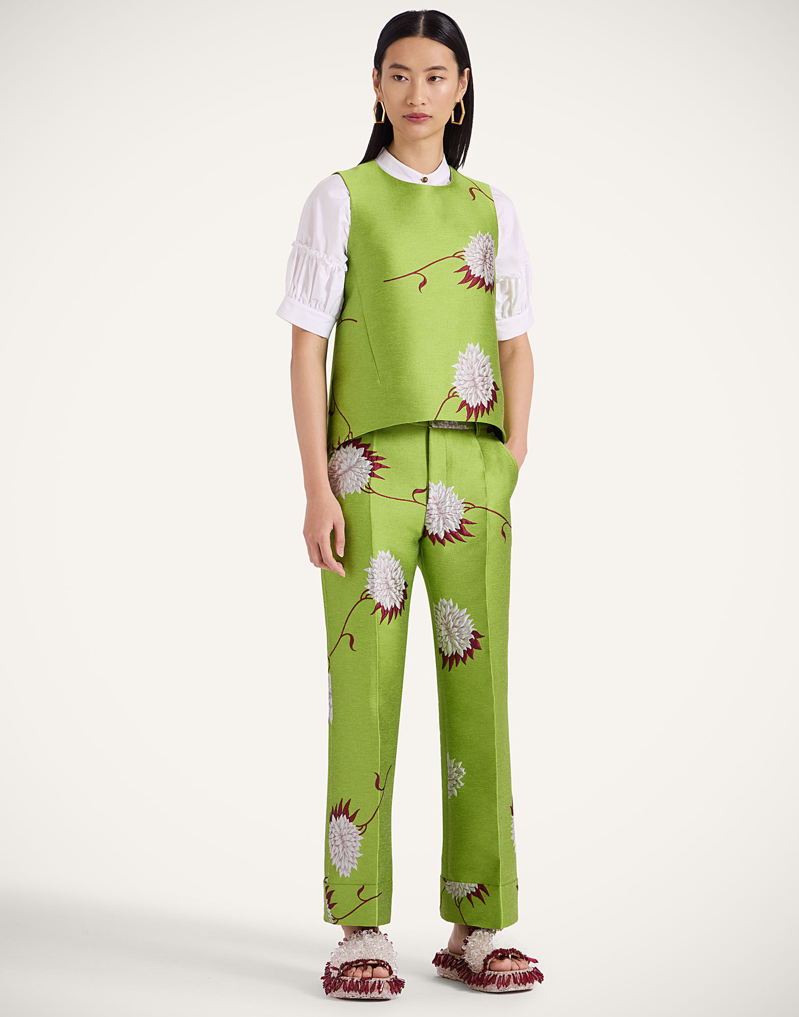 La DoubleJ La Scala Top Derby Lime TOP0016JCQ108DER02GR09