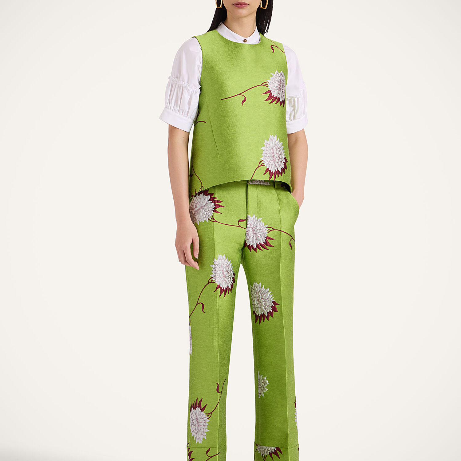  La Doublej Shirts & Tops Women - La Scala Top Derby Lime L 83% Polyester 9% Cotton 5% Silk 3% Polyamide 