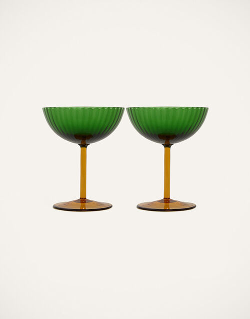 La DoubleJ Champagne Coupe Set of 2 La DoubleJ Champagne Coupe Set of 2 Verde GLA0012MUR001GRE0008