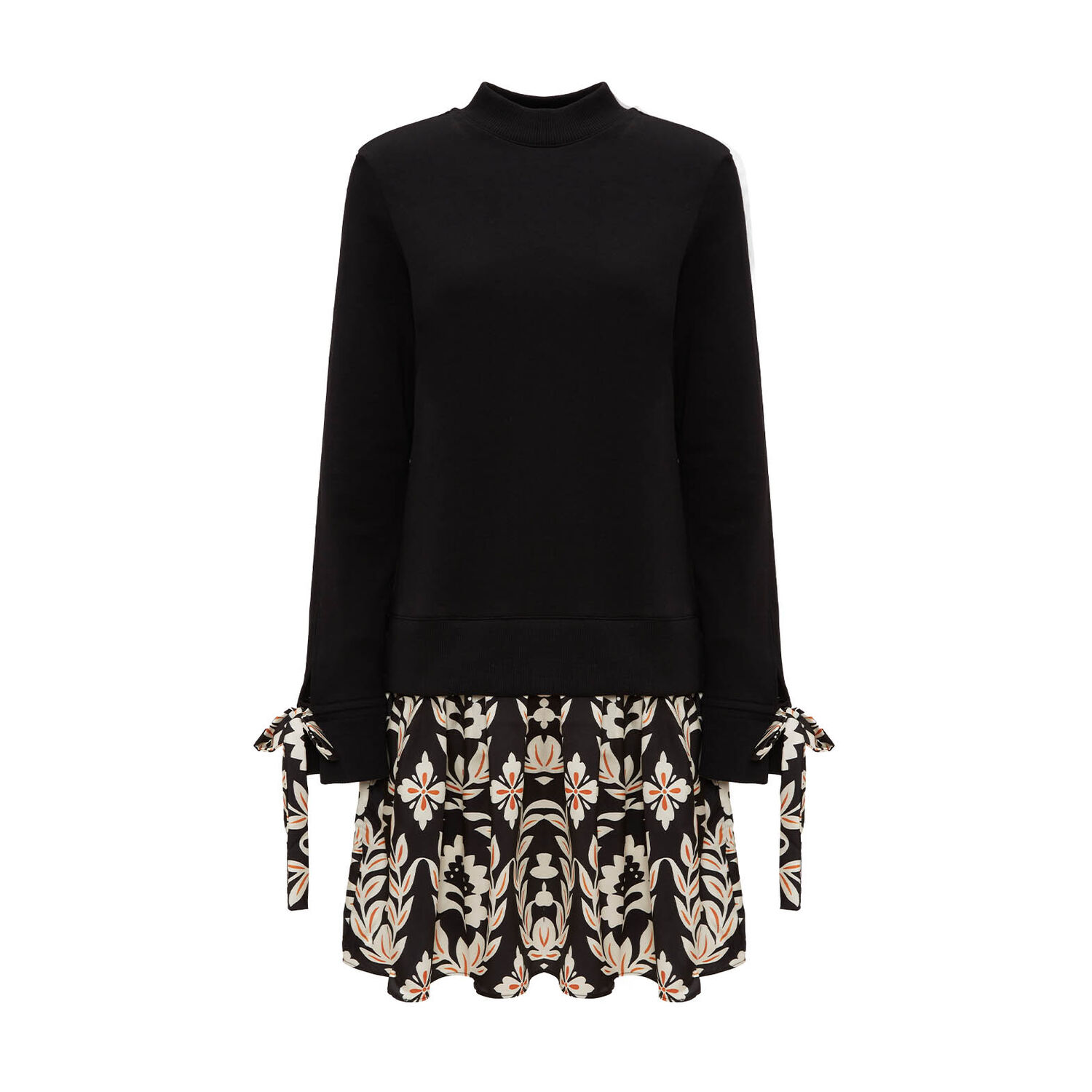 La Doublej Sporty Floral-print Minidress In Ghirlanda Black