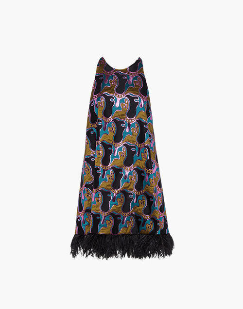 La DoubleJ La Fenice Mini Dress Spritz Blue Petrol DRE0623JCQ040SPR03BU05