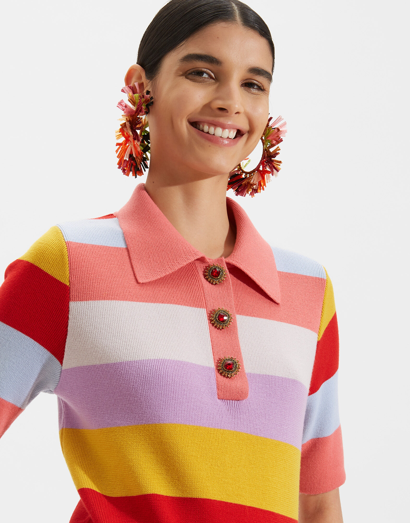 LaDoubleJ Polo Shirt Rosa Mix PUL0060KNI025VAR0052